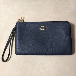Coach Navy Blue Wristlet